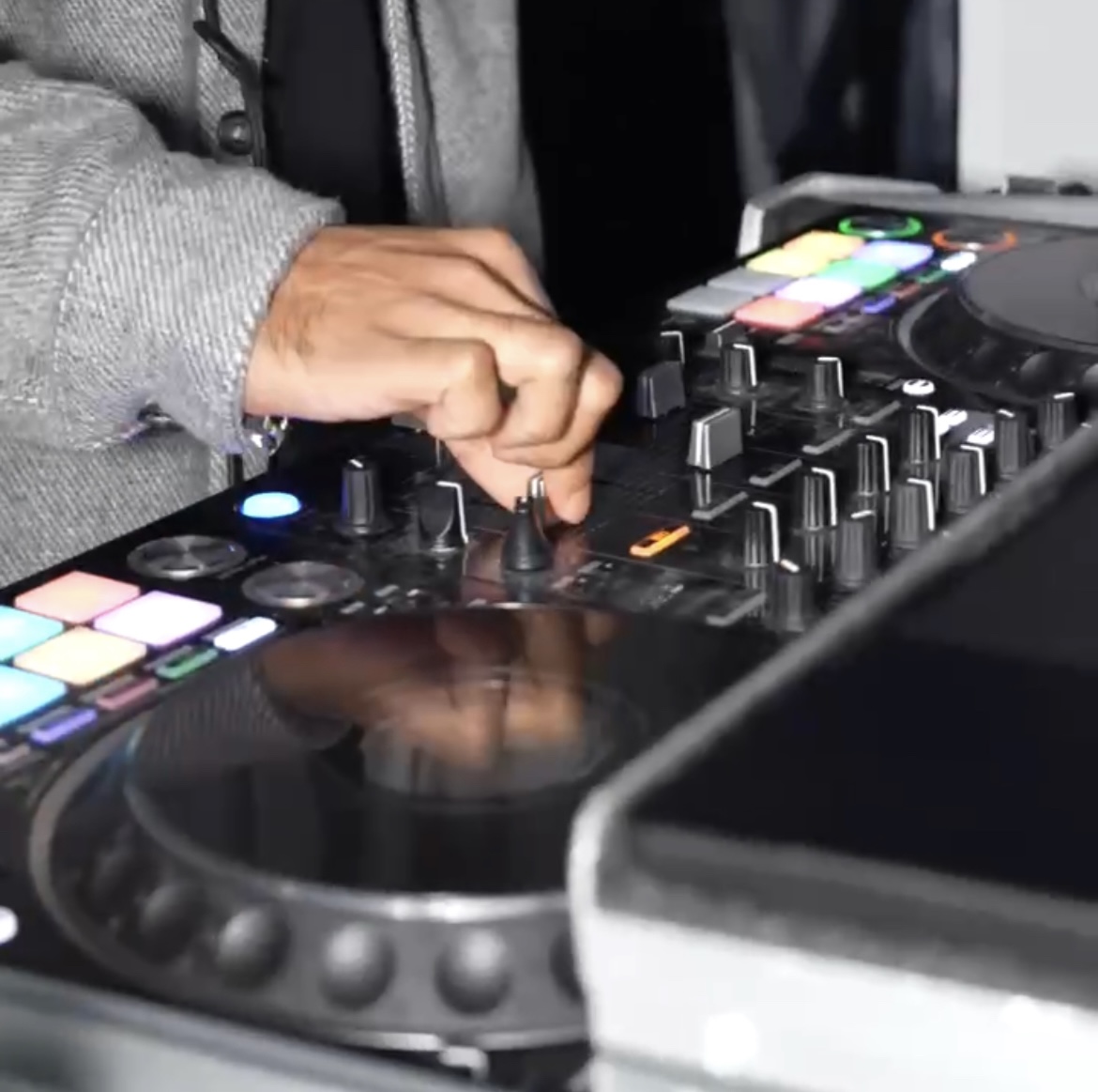 Bollywood DJ mixing live